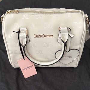 Juicy Couture Cream Satchel with Heart Charm